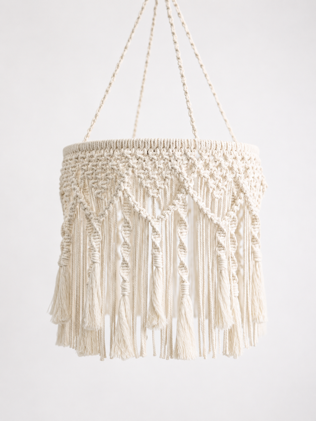 Tiered Lampshade – Boho Spiral Twist Light Fixture