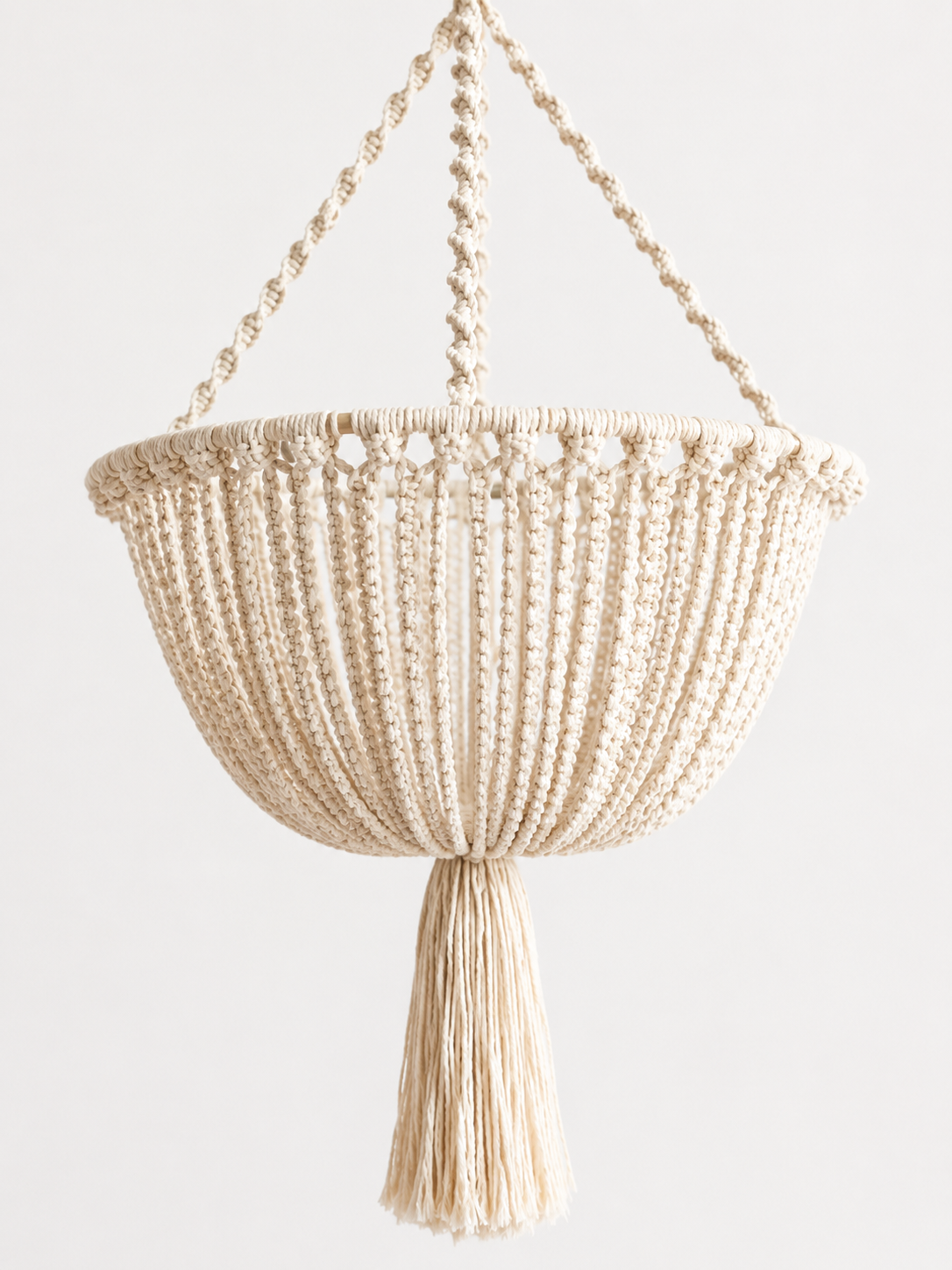 Bowl Lampshade – Boho Hanging Light Decor