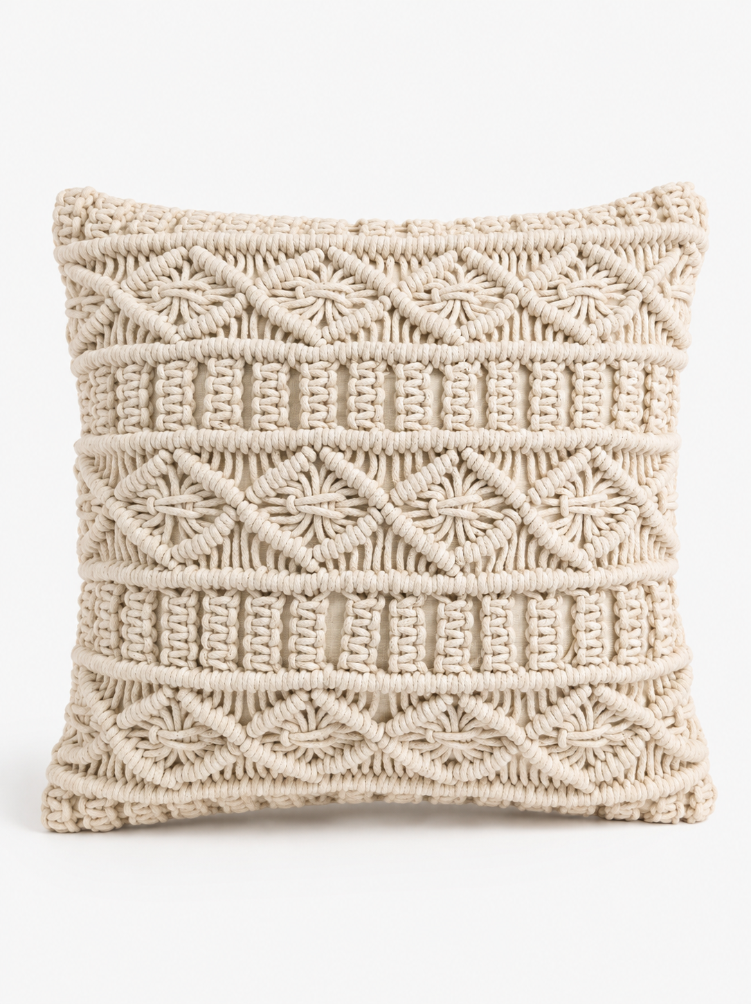 Throw Pillow Beige Cushion Cover – Boho Textured