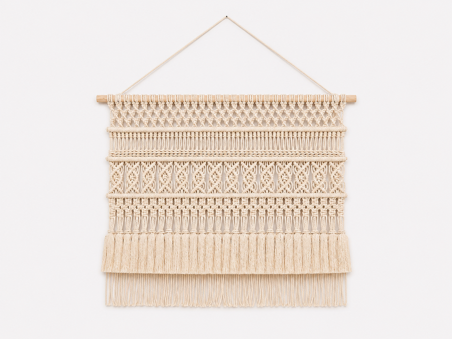 Boho Multi-Textured Macrame Wall Hanging