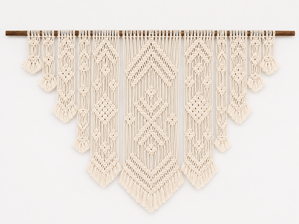 Chevron Wall Hanging – Boho V-Shaped Statement Tapestry