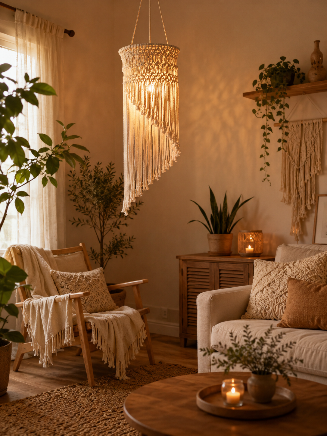 Spiral Cascade Lampshade – Asymmetrical Floor & Table Decor