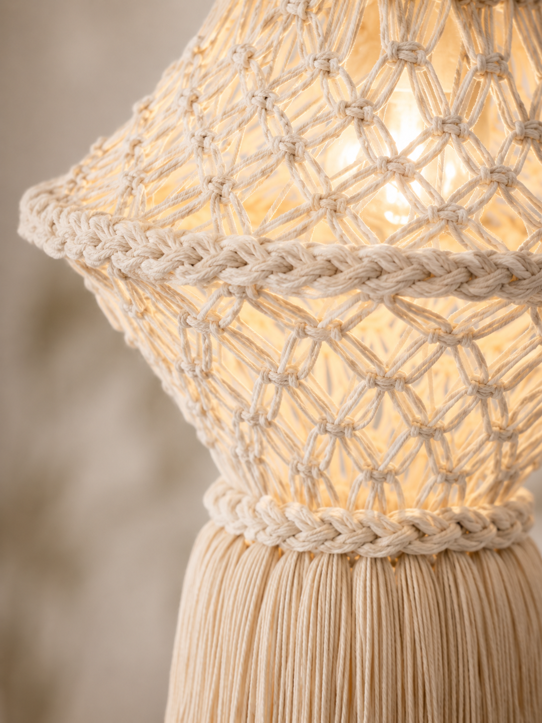 Set of 2 Diamond Lanterns – Boho Pendant Lamps