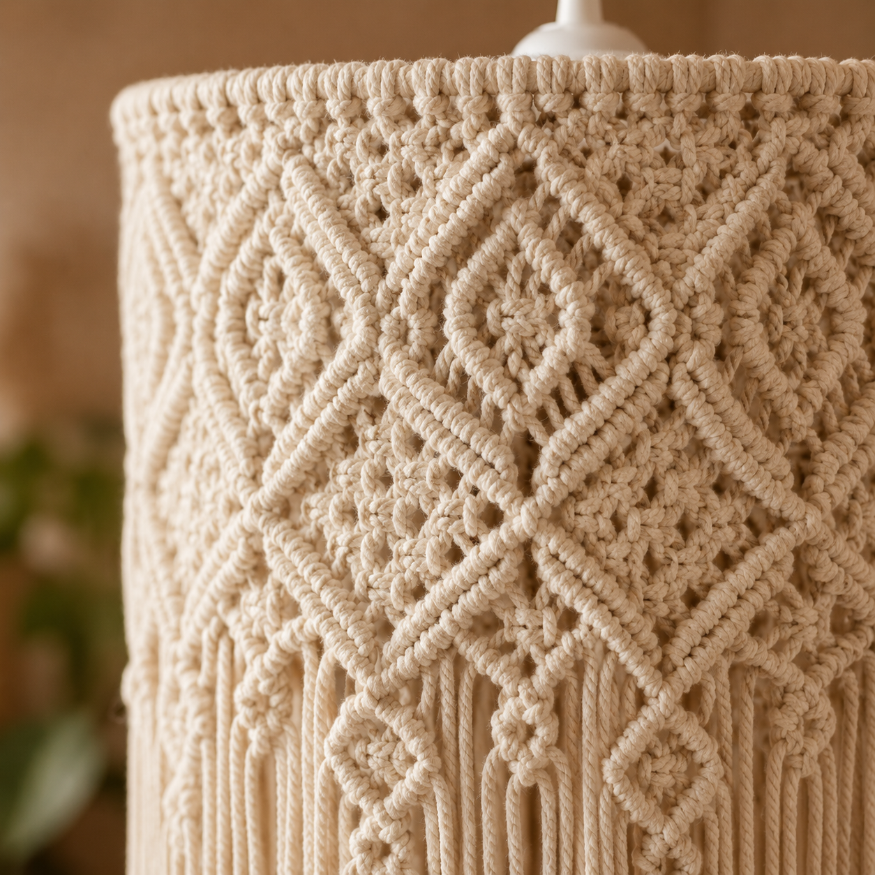 Hand-Knotted Diamond Fringe Chandelier