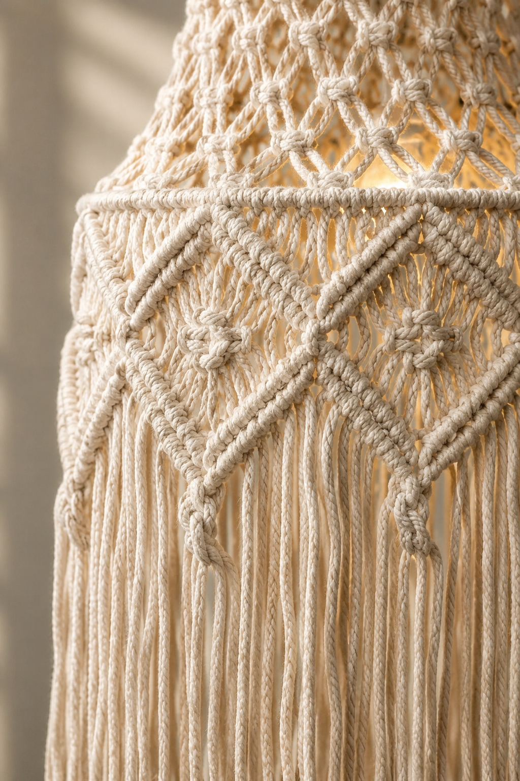 Set of 2 Bell Lampshade – Diamond Weave Light Decor