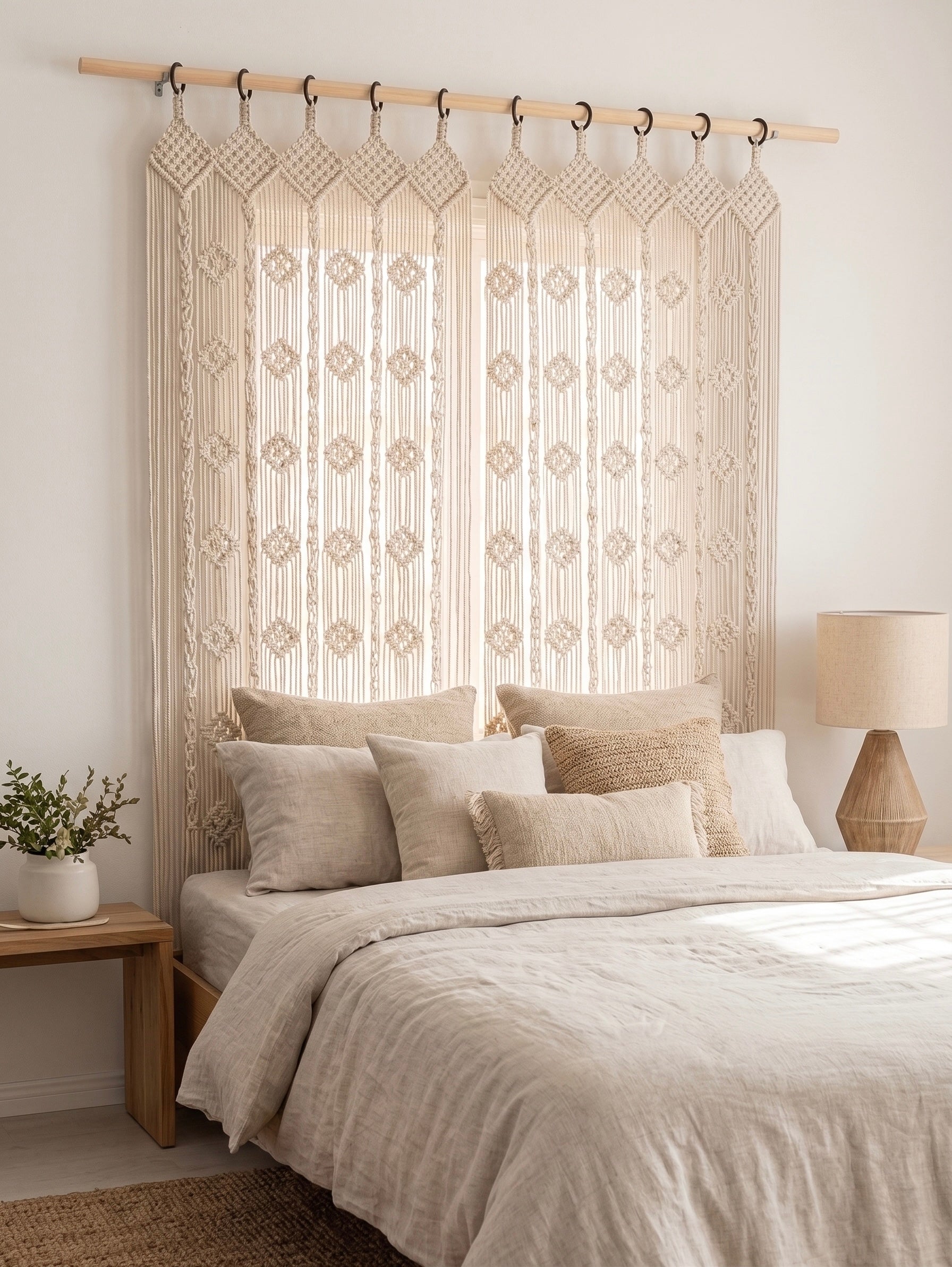 Boho Macrame Curtain & Room Divider