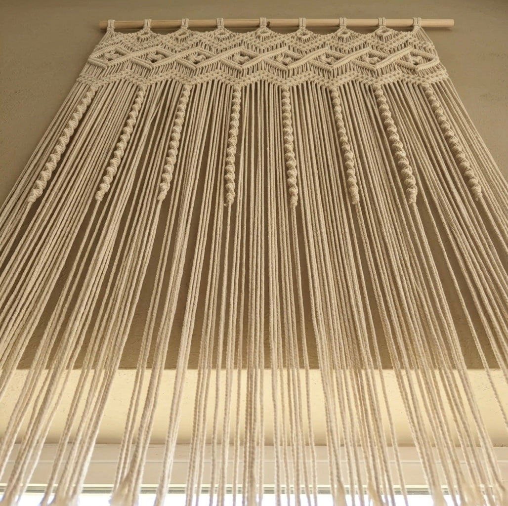 Chevron Macrame Door & Window Curtain