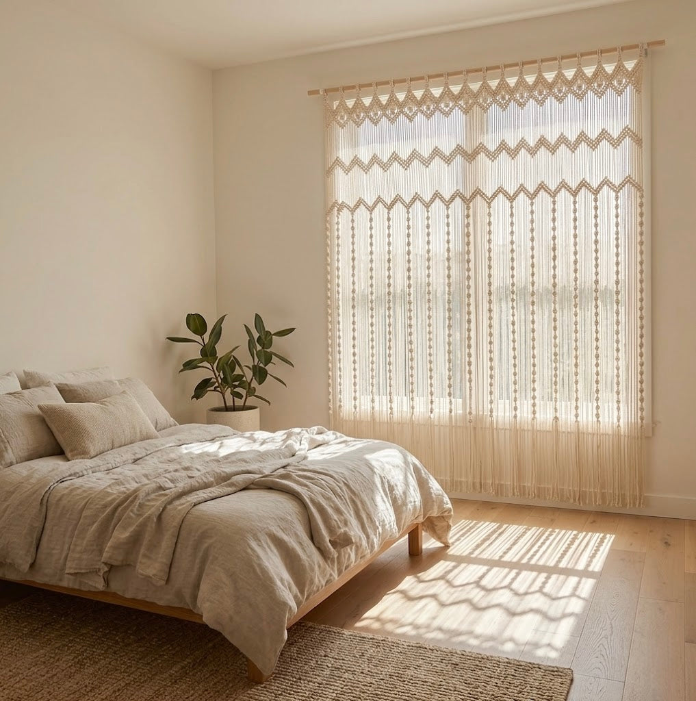 Zigzag Geo Macrame Curtain