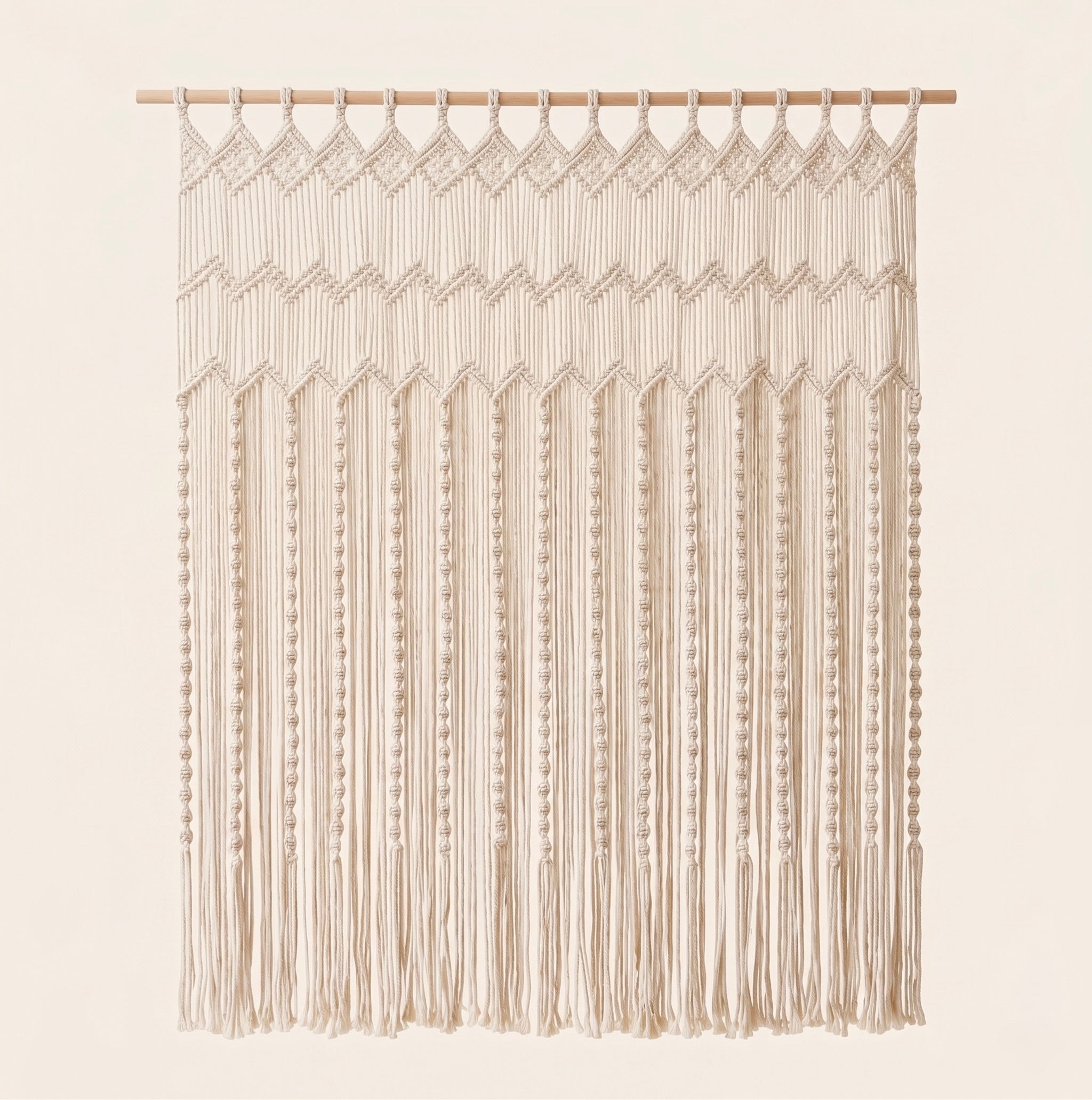Zigzag Geo Macrame Curtain