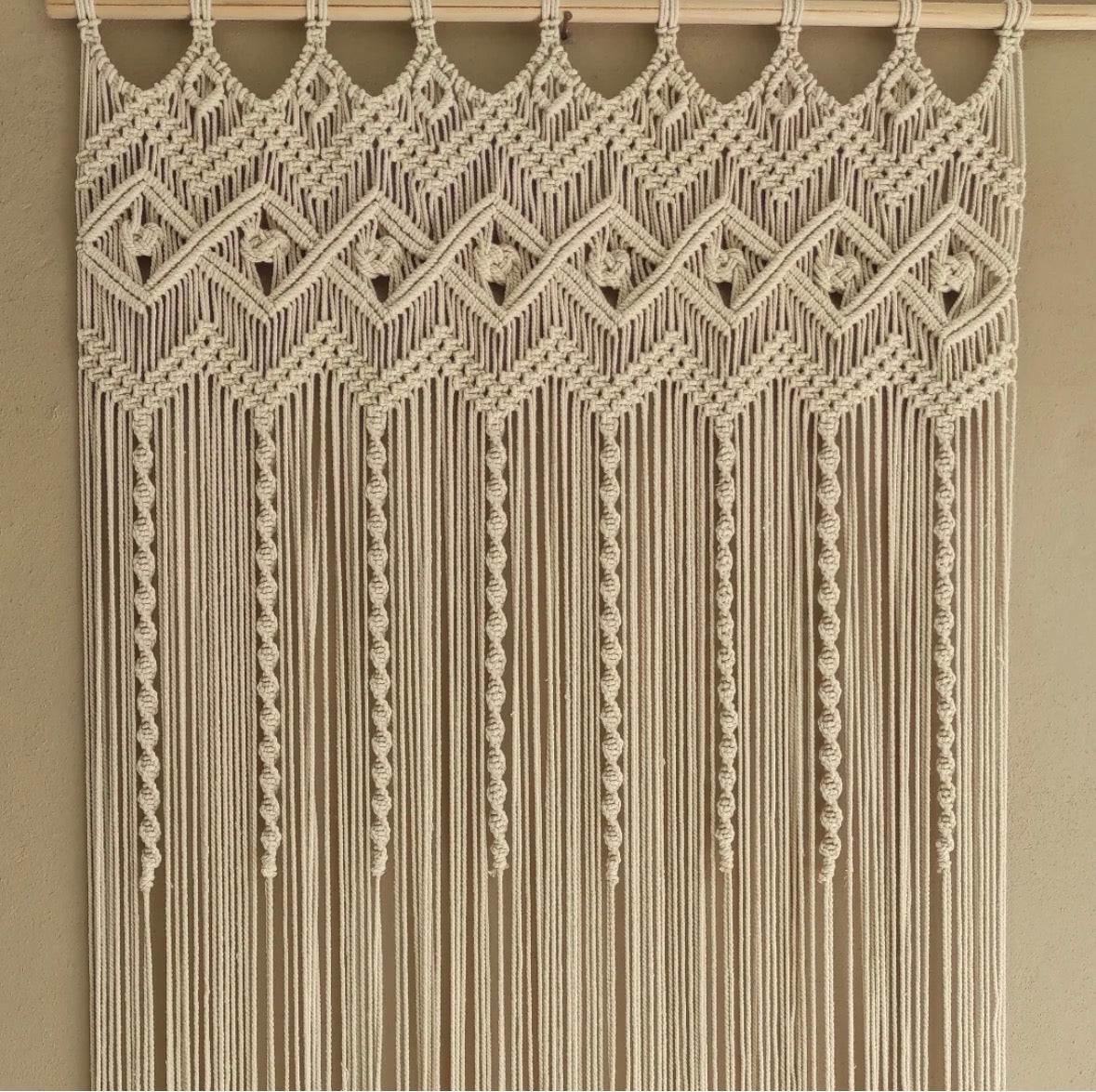 Chevron Macrame Door & Window Curtain