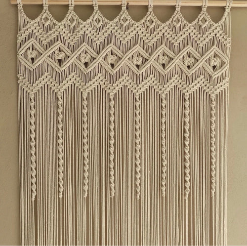 Chevron Macrame Door & Window Curtain